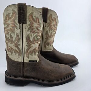Justin Driller 11" Steel Toe Work Boot Brown Men's Size 8D Western Cowboy